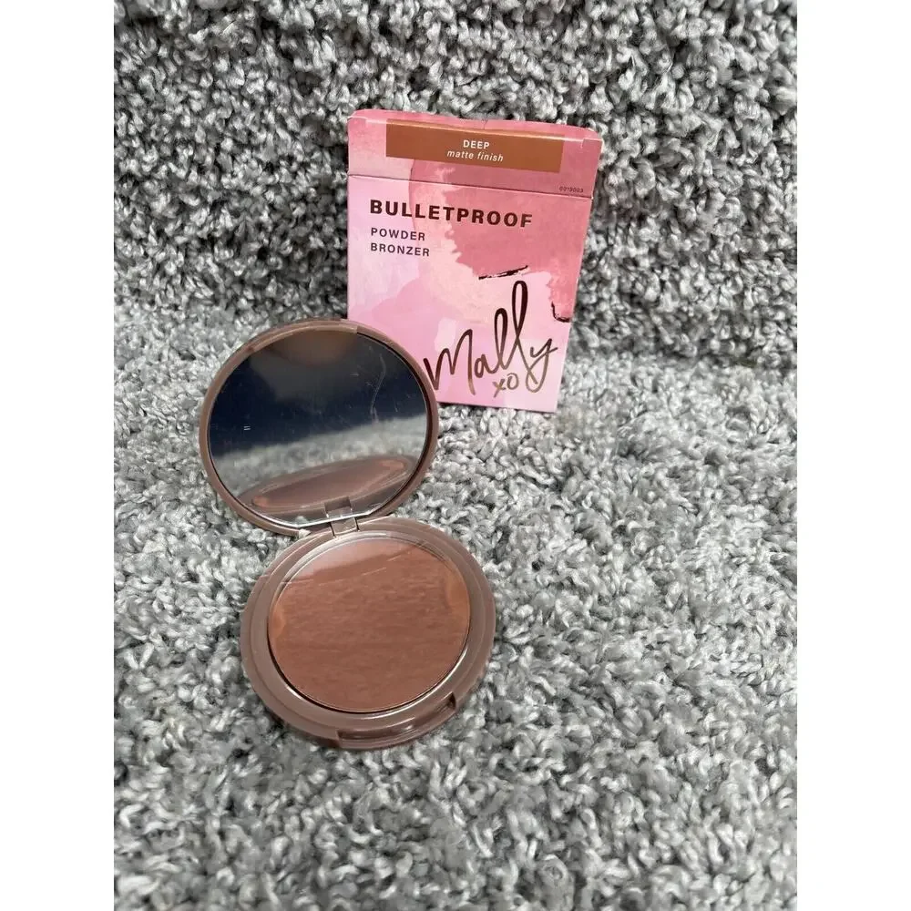 Mally XO Bulletfroof Powder Bronzer 3171 Deep Matte Finish 0.38 Oz Set Of 4